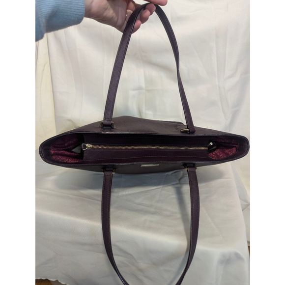 Kate Spade Dally Laurel Saffiano Leather Tote Plum Medium - Picture 11 of 16